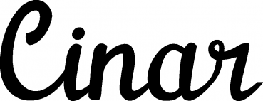 Cinar - Schriftzug aus Eichenholz