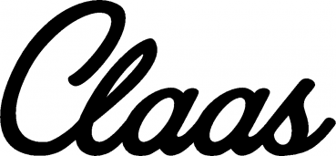 Claas - Schriftzug aus Eichenholz