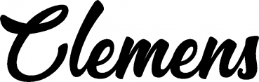 Clemens - Schriftzug aus Eichenholz