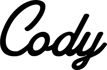Cody - Schriftzug aus Eichenholz