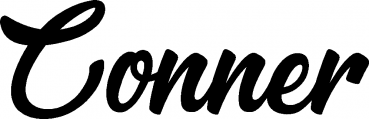 Conner - Schriftzug aus Eichenholz