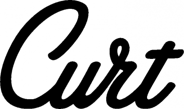 Curt - Schriftzug aus Eichenholz