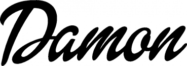 Damon - Schriftzug aus Eichenholz
