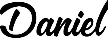 Daniel - Schriftzug aus Eichenholz