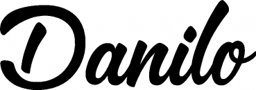 Danilo - Schriftzug aus Eichenholz