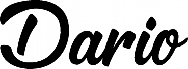 Dario - Schriftzug aus Eichenholz