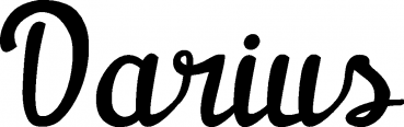 Darius - Schriftzug aus Eichenholz