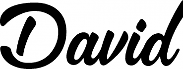David - Schriftzug aus Eichenholz