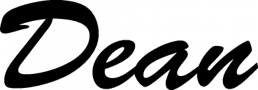 Dean - Schriftzug aus Eichenholz