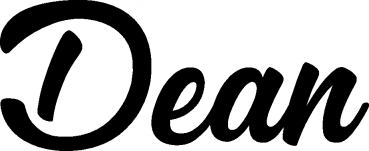 Dean - Schriftzug aus Eichenholz