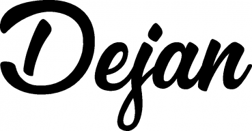 Dejan - Schriftzug aus Eichenholz
