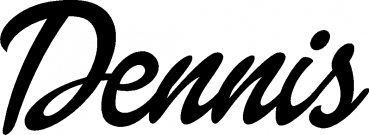 Dennis - Schriftzug aus Eichenholz