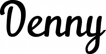 Denny - Schriftzug aus Eichenholz