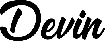 Devin - Schriftzug aus Eichenholz