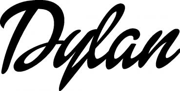 Dylan - Schriftzug aus Eichenholz