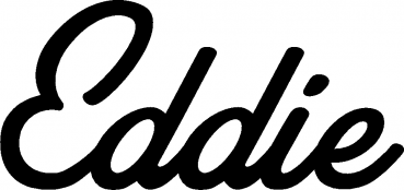 Eddie - Schriftzug aus Eichenholz