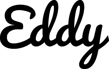 Eddy - Schriftzug aus Eichenholz
