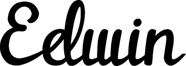 Edwin - Schriftzug aus Eichenholz