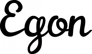 Egon - Schriftzug aus Eichenholz