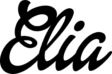 Elia - Schriftzug aus Eichenholz