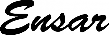 Ensar - Schriftzug aus Eichenholz