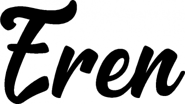 Eren - Schriftzug aus Eichenholz