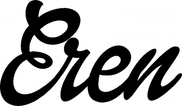 Eren - Schriftzug aus Eichenholz
