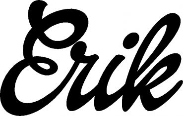 Erik - Schriftzug aus Eichenholz