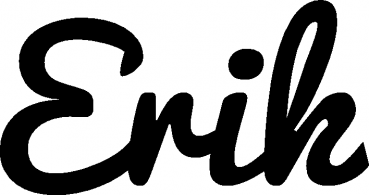 Erik - Schriftzug aus Eichenholz