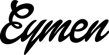 Eymen - Schriftzug aus Eichenholz