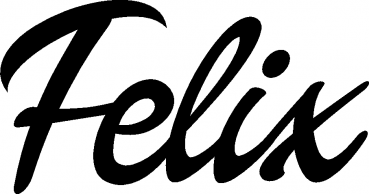 Felix - Schriftzug aus Eichenholz