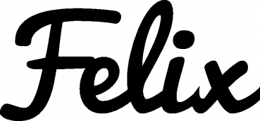 Felix - Schriftzug aus Eichenholz