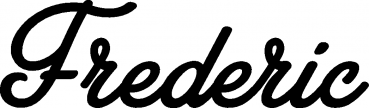 Frederic - Schriftzug aus Eichenholz