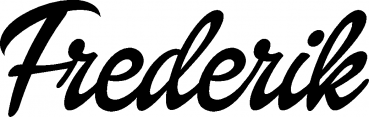 Frederik - Schriftzug aus Eichenholz