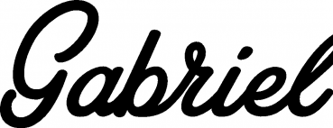Gabriel - Schriftzug aus Eichenholz