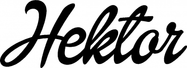 Hektor - Schriftzug aus Eichenholz