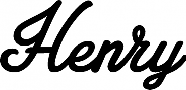 Henry - Schriftzug aus Eichenholz