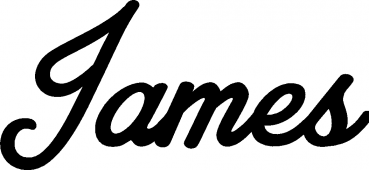 James - Schriftzug aus Eichenholz