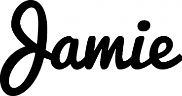 Jamie - Schriftzug aus Eichenholz