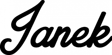 Janek - Schriftzug aus Eichenholz