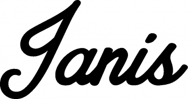 Janis - Schriftzug aus Eichenholz