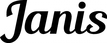 Janis - Schriftzug aus Eichenholz