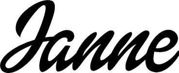Janne - Schriftzug aus Eichenholz