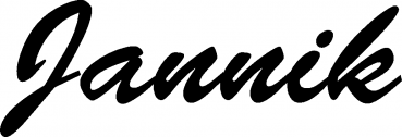 Jannik - Schriftzug aus Eichenholz