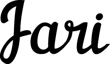Jari - Schriftzug aus Eichenholz