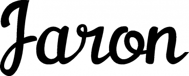 Jaron - Schriftzug aus Eichenholz