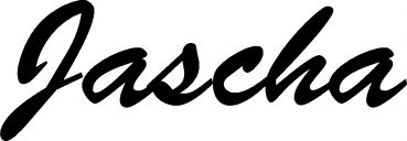 Jascha - Schriftzug aus Eichenholz