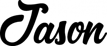 Jason - Schriftzug aus Eichenholz