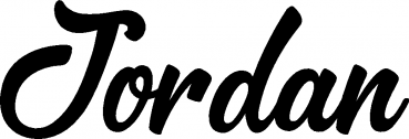 Jordan - Schriftzug aus Eichenholz