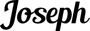 Joseph - Schriftzug aus Eichenholz